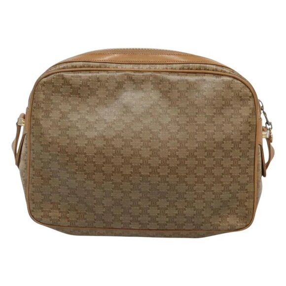 CELINE Macadam Canvas Shoulder Bag PVC Beige Gold - Picture 3 of 16